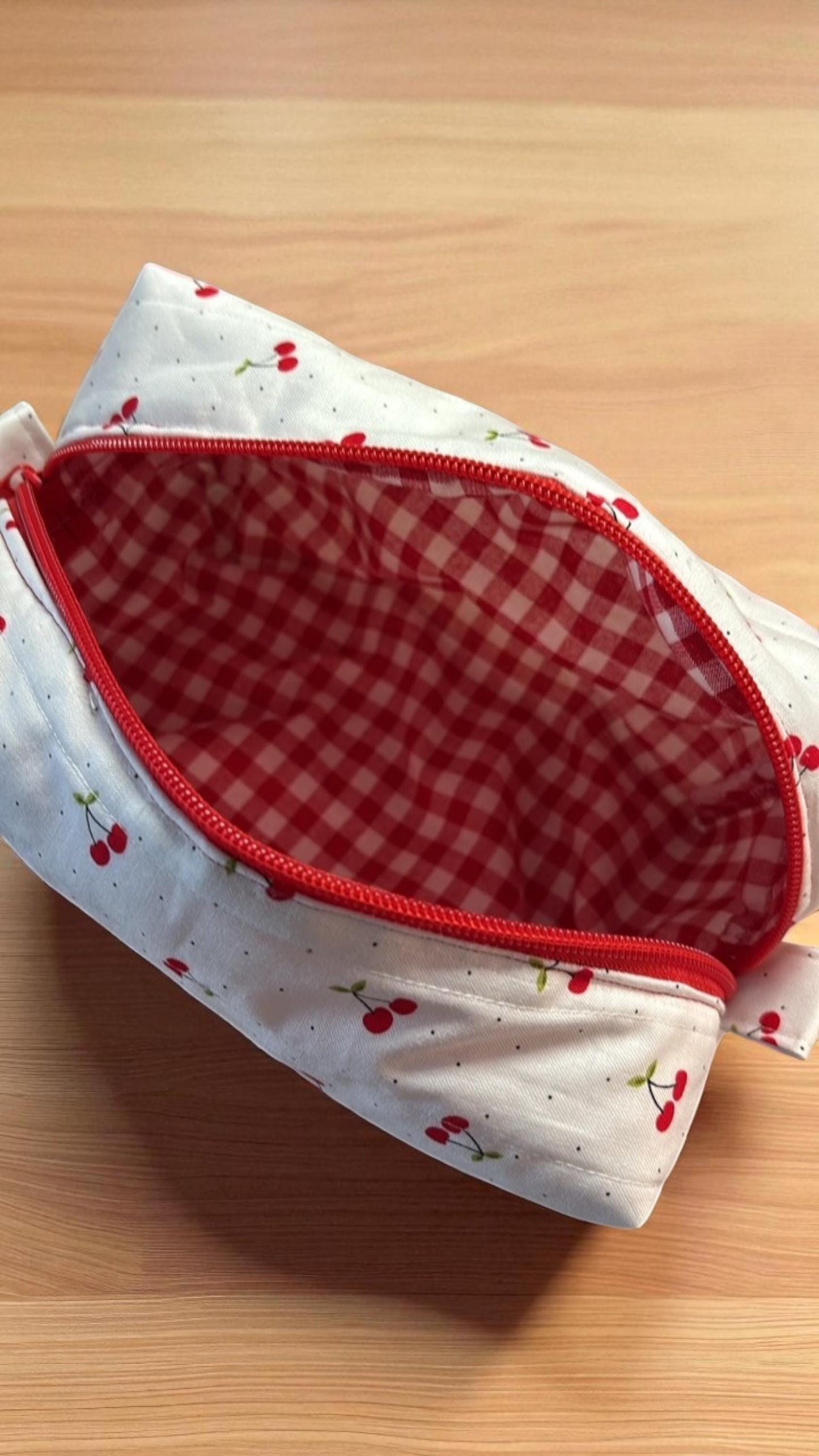 Quilted Zippered Boxy Pouch