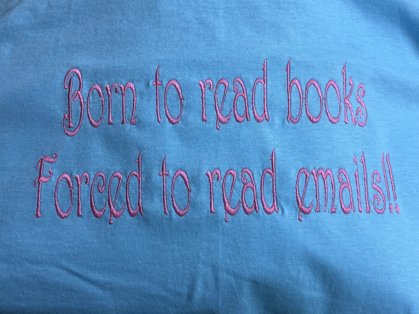 Born to Read: Embroidered Tee for Book Lovers!