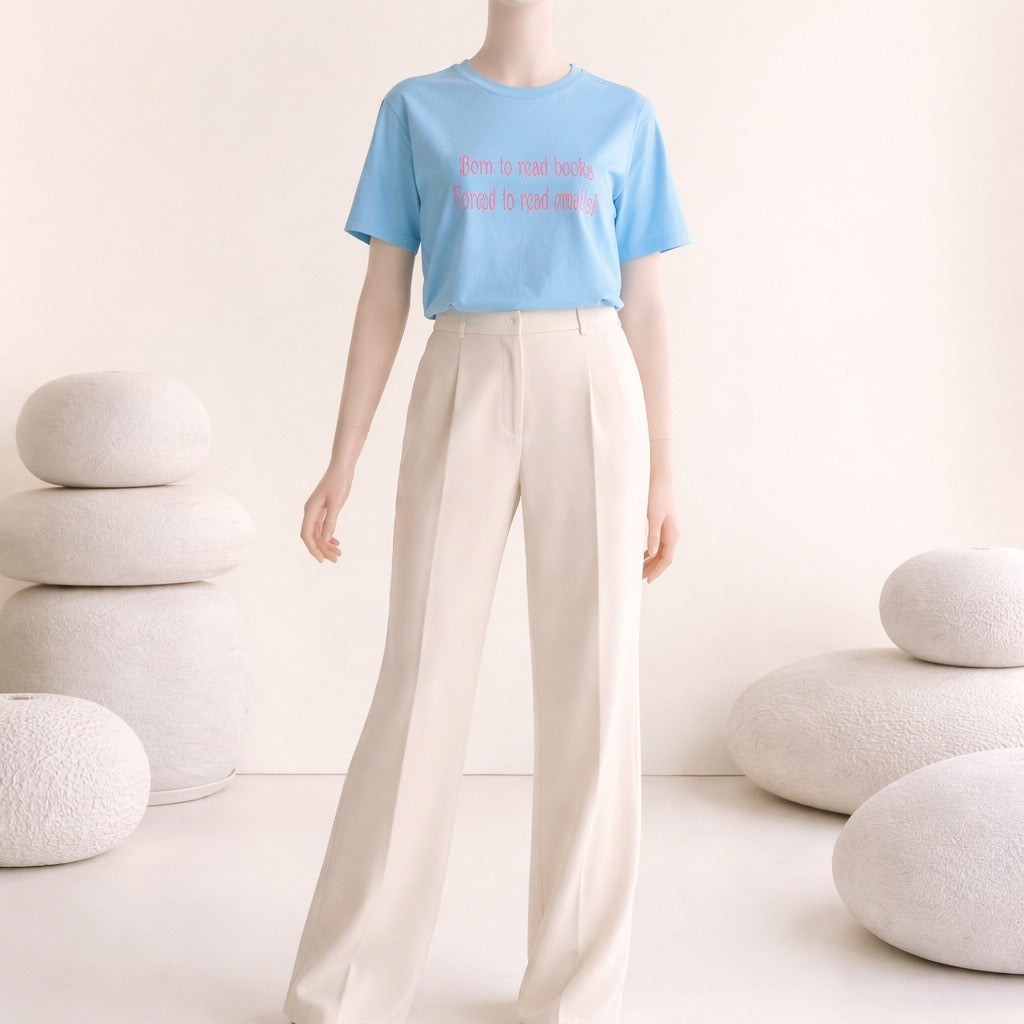 Born to Read: Embroidered Tee for Book Lovers!