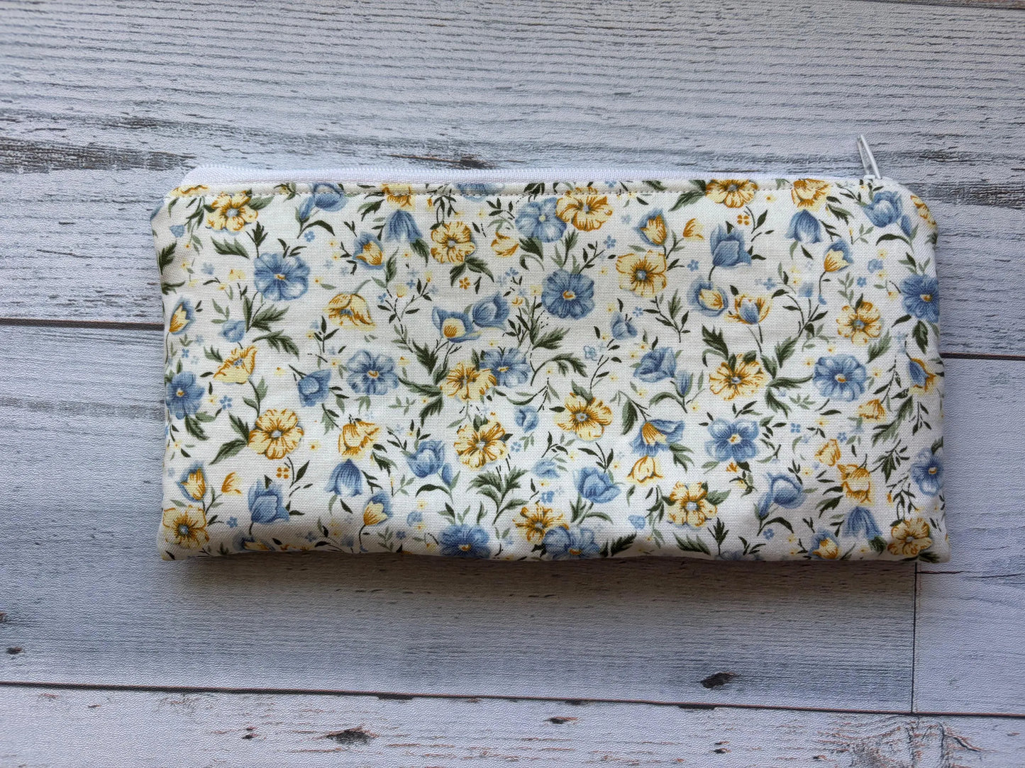 Zippered Pencil Pouch Organizer: Fabric Pen Case, Small Makeup Bag