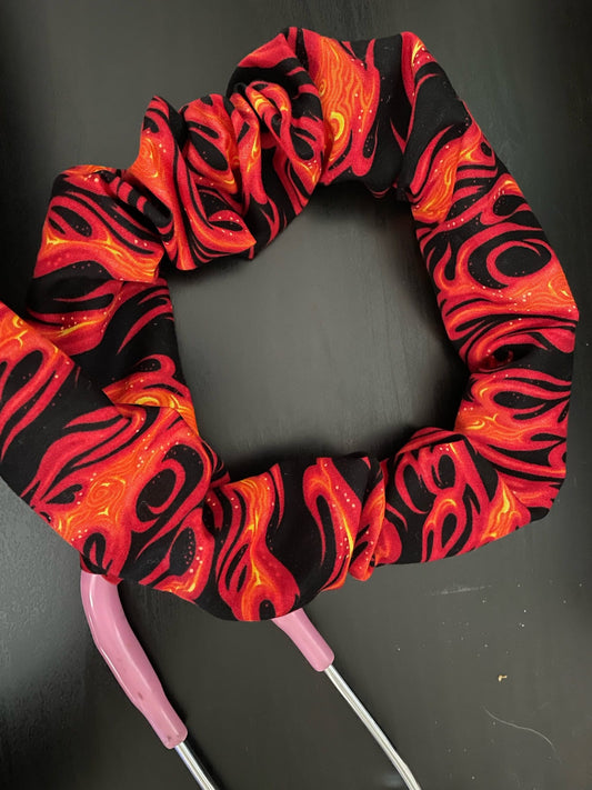 Stethoscope Cover, Stethoscope sleeve, Flames
