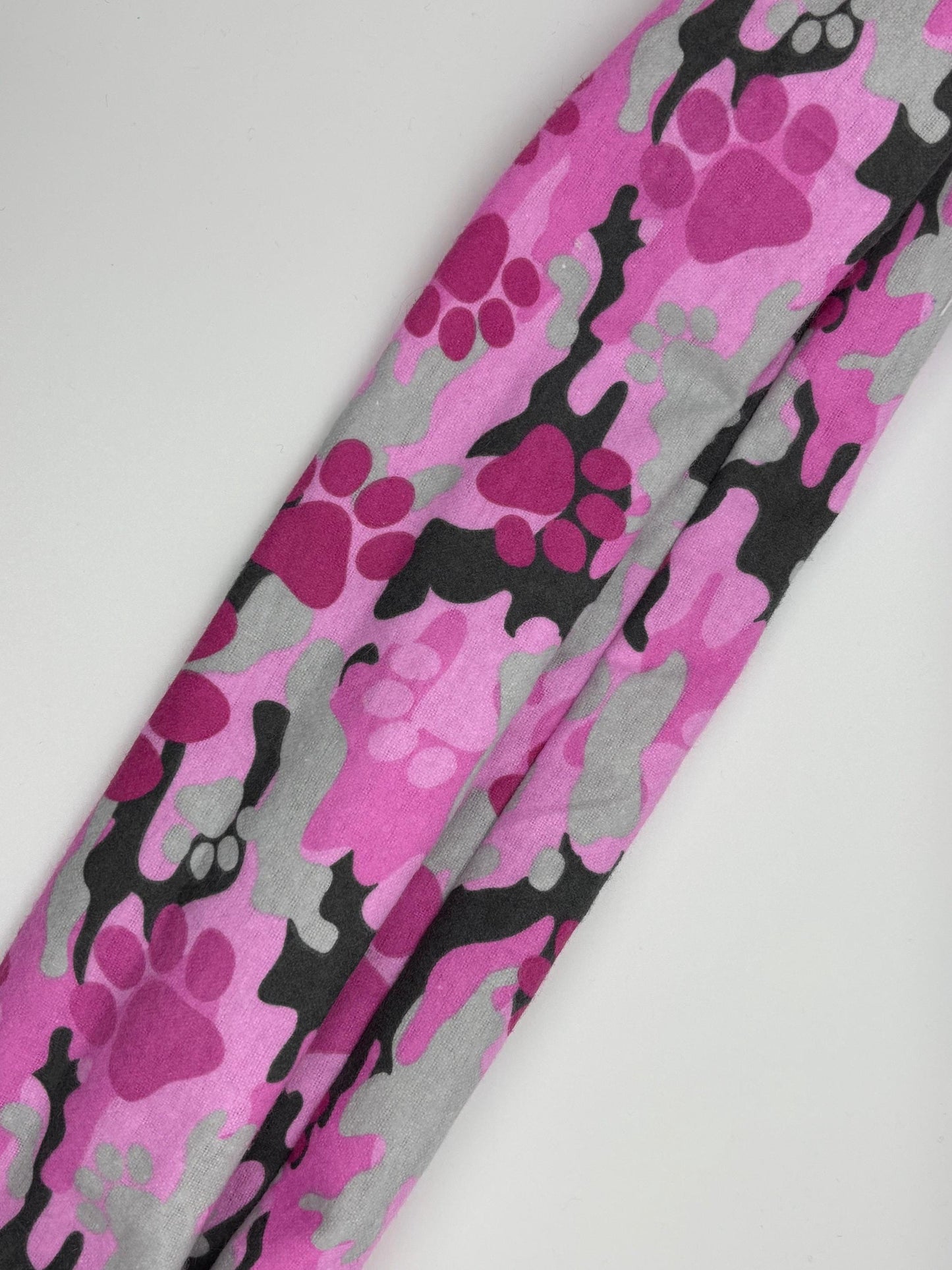 Pink Camo Paw Prints Stethoscope Cover: Reusable Cotton Sleeve