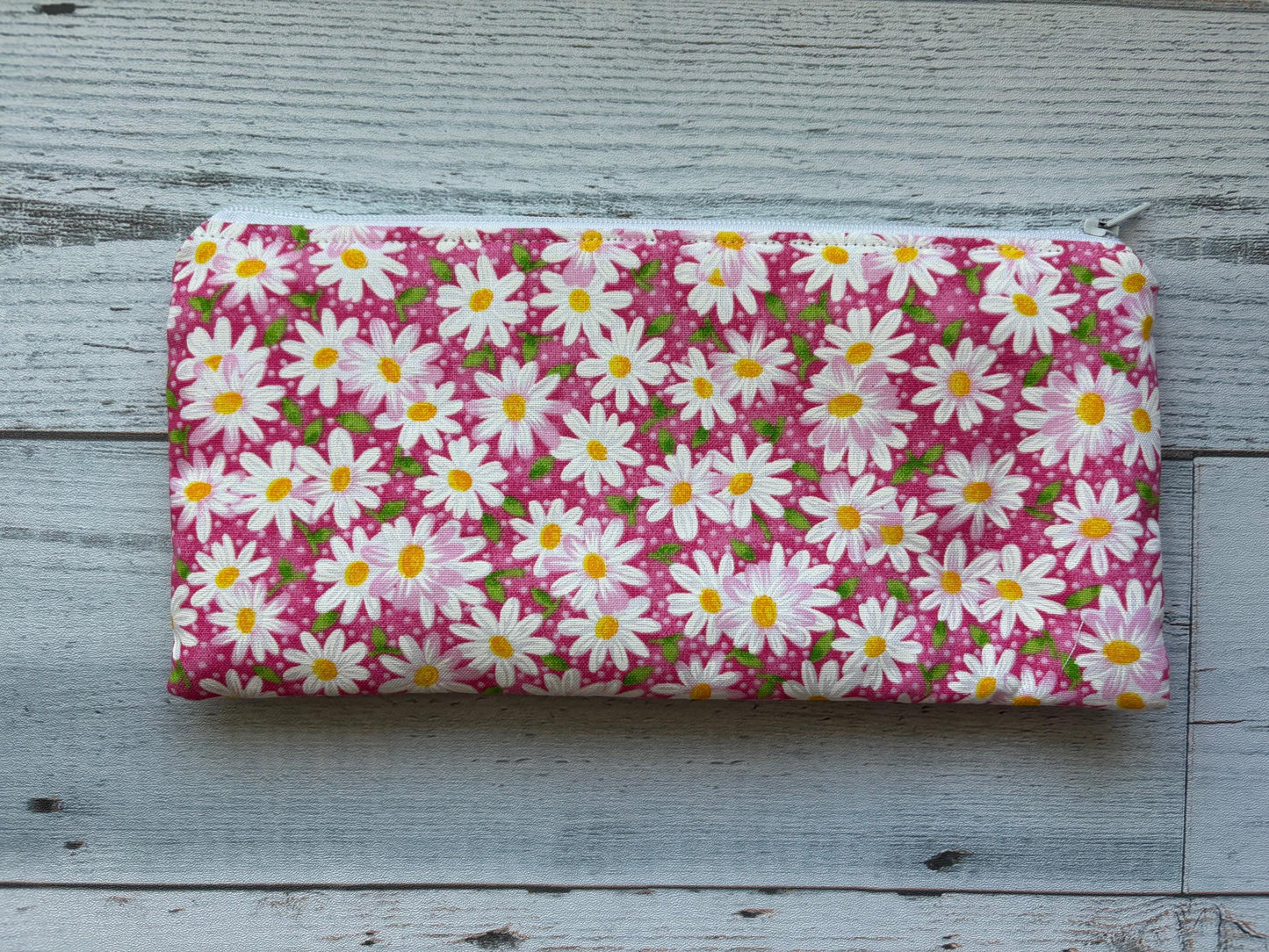 Zippered Pencil Pouch Organizer: Fabric Pen Case, Small Makeup Bag