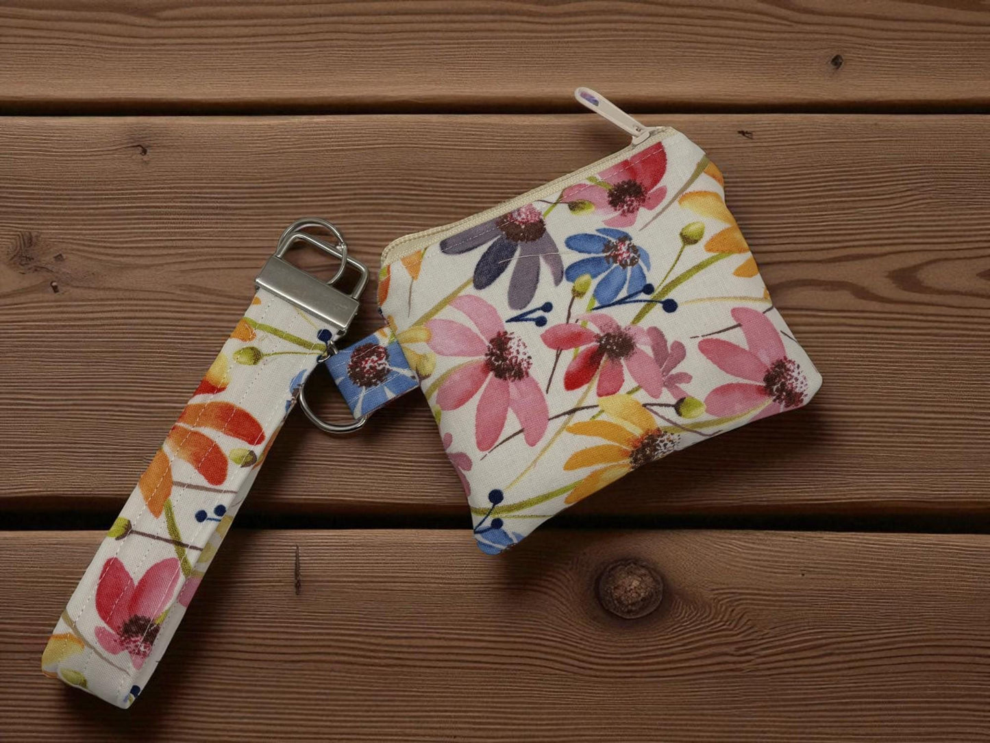Handmade Keychain Wallet: Minimalist Card Holder Coin Pouch