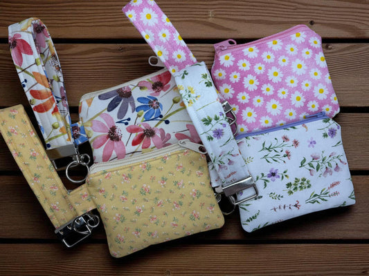 Handmade Keychain Wallet: Minimalist Card Holder Coin Pouch