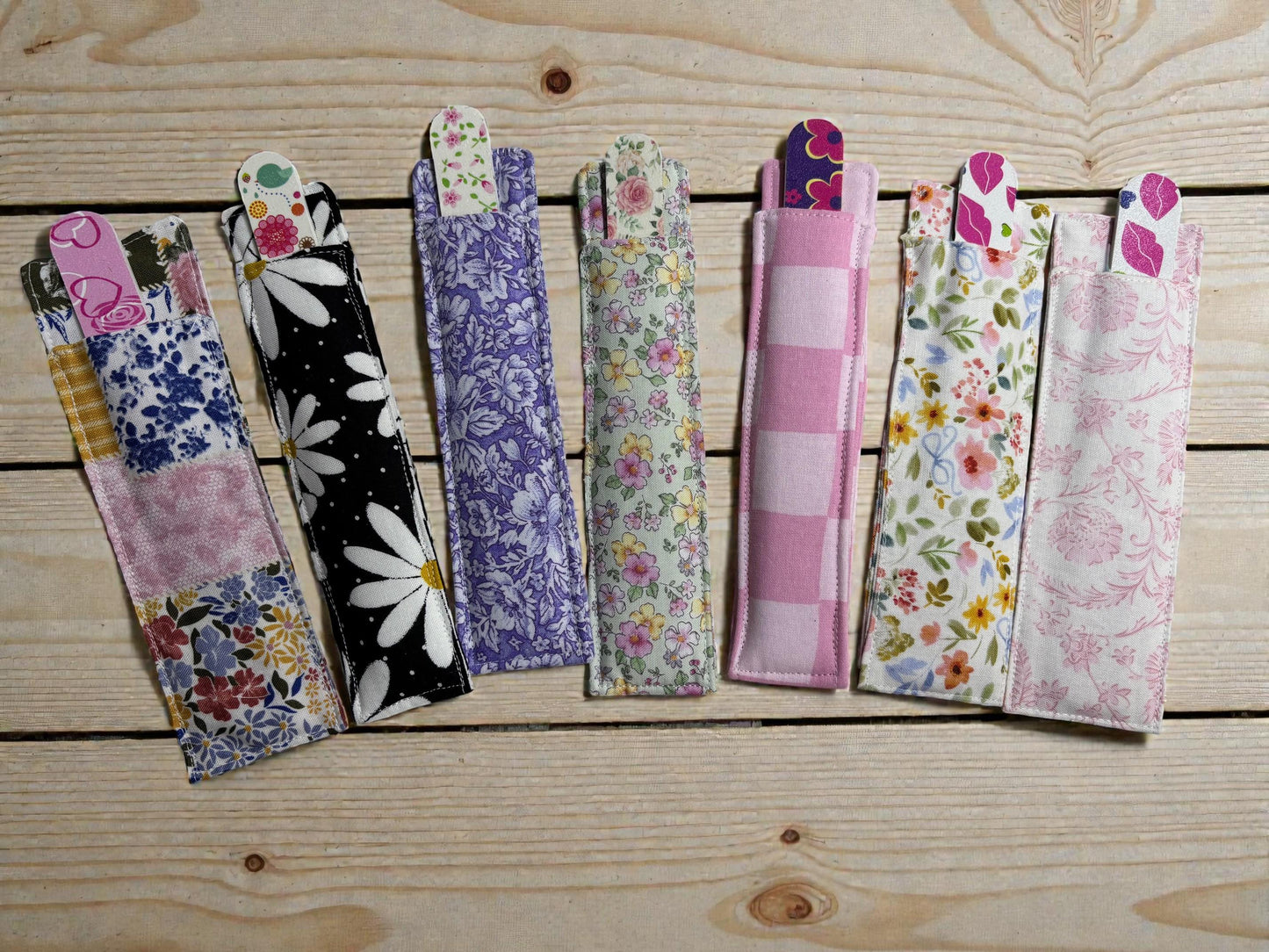 Handmade Fabric Nail File Holder — Includes Nail File | 7 Fun Designs