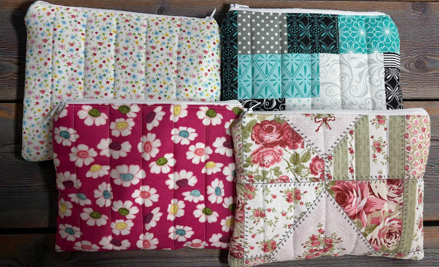 Stylish Storage: Handmade Quilted Zippered Pouch