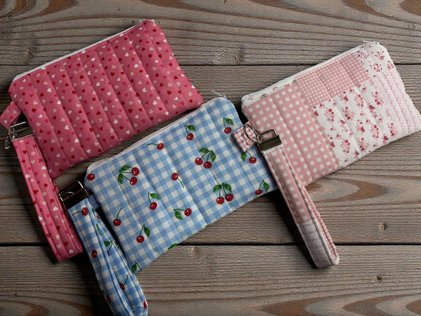 Handmade Quilted Wristlet — Compact, Cute & One-of-a-Kind