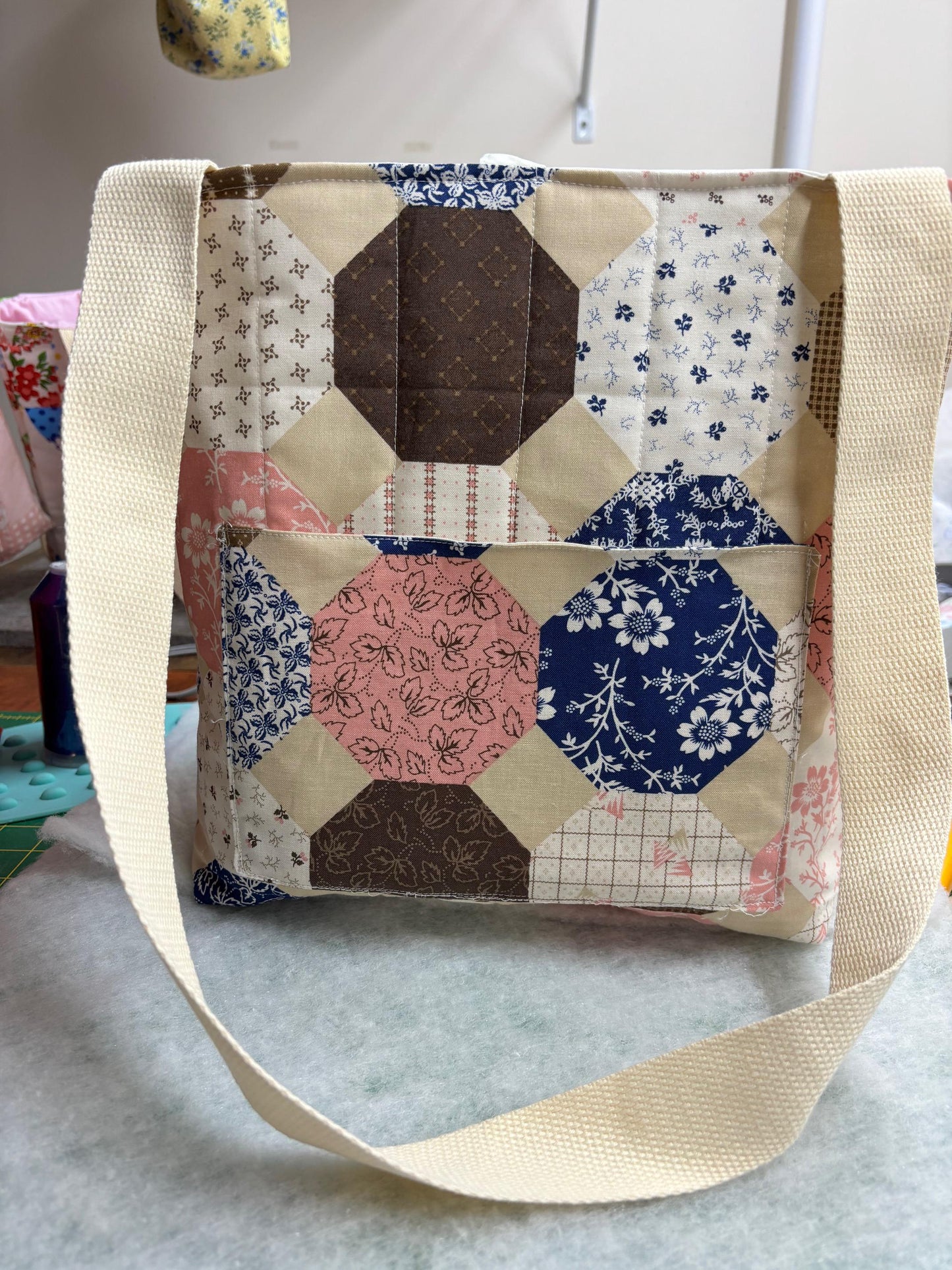 One-of-a-Kind Quilted Tote Bag – Handcrafted Elegance