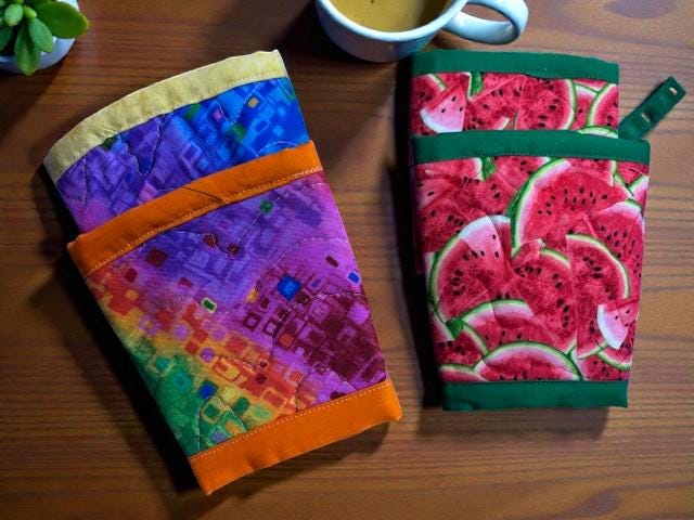 Handmade Quilted Cup Cozy — Keep Drinks Warm, Hands Cool