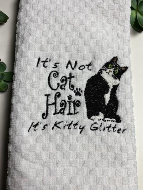 Purr-fectly Adorable Embroidered Cat Kitchen Towel!