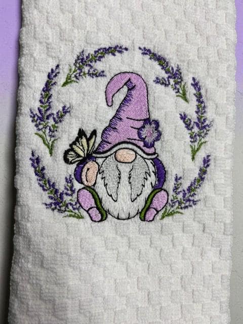 Charming Gnome Lavender Towel for Your Kitchen
