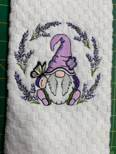 Charming Gnome Lavender Towel for Your Kitchen