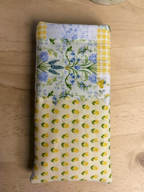 Colorful Fabric Eyeglass Case, Handmade Travel Accessory with Patterns