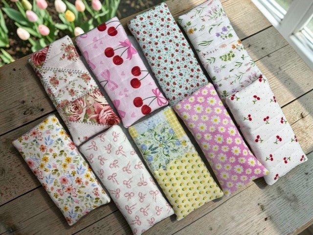 Colorful Fabric Eyeglass Case, Handmade Travel Accessory with Patterns